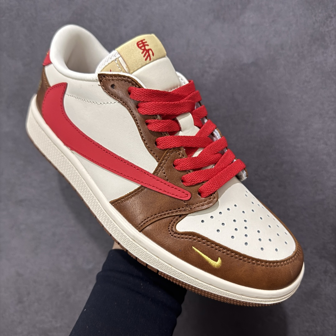 图片[3]-【定制版】Jordan 1 Low 马年限定 倒勾低帮休闲版本 原厂全头层皮 大厂纯原品质出货 纯正版型 定制鞋盒 皮料切割干净无任何毛边 细节完美 超高清洁度 货号：YF9511-500 尺码：36 36.5 37.5 38 38.5 39 40 40.5 41 42 42.5 43 44 44.5 45-选品中心