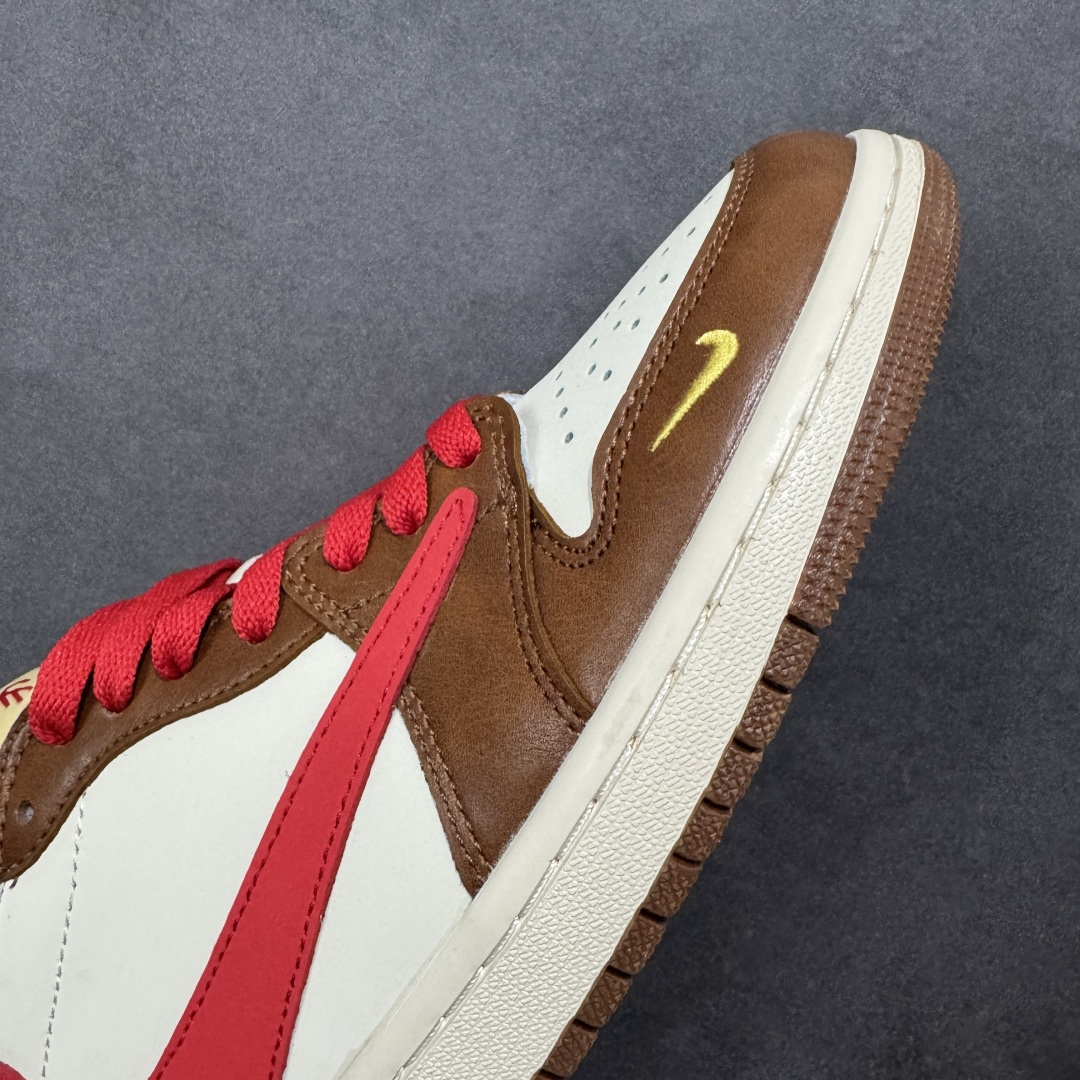 图片[5]-【定制版】Jordan 1 Low 马年限定 倒勾低帮休闲版本 原厂全头层皮 大厂纯原品质出货 纯正版型 定制鞋盒 皮料切割干净无任何毛边 细节完美 超高清洁度 货号：YF9511-500 尺码：36 36.5 37.5 38 38.5 39 40 40.5 41 42 42.5 43 44 44.5 45-选品中心