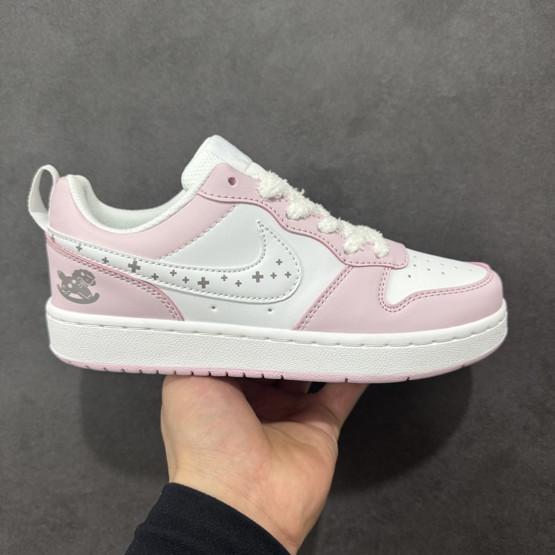 【公司级】NIKE COURT BOROUGH LOW 耐克 低帮百搭透气休闲运动板鞋 经典耐用的设计 兼顾舒适脚感和出众风范 演绎匠心之作 结构性的支撑贴合感结合复古篮球设计 塑就场外全明星风范 货号：BQ5448-100 尺码：35.5 36 36.5 37.5 38 38.5 39 40-选品中心