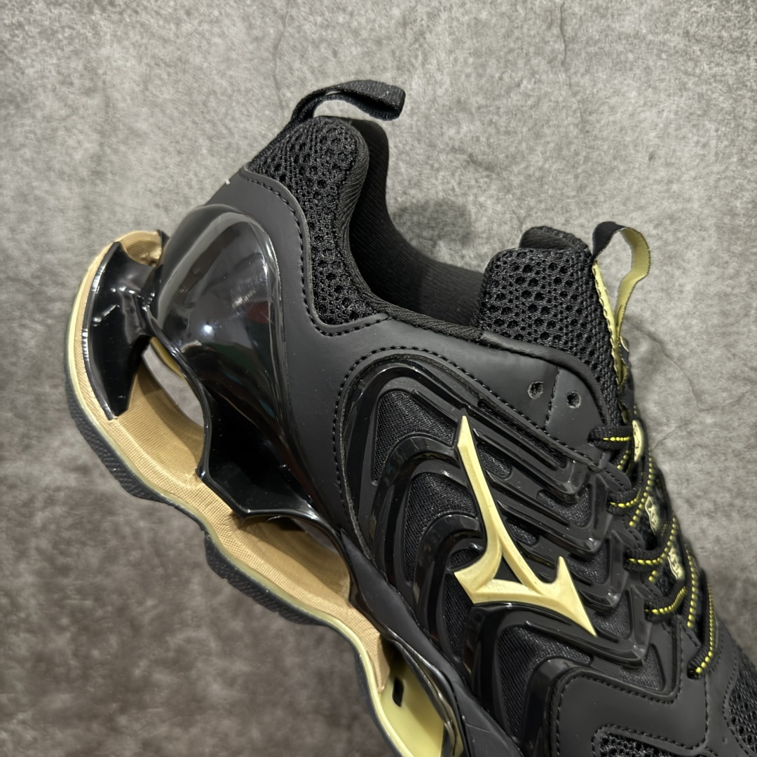 图片[7]-【纯原版】Mizuno 美津侬 WAVE PROPHECY 14S 复古时尚休闲舒适运动跑步鞋 美津浓WAVE机械缓震 可以说是机械缓震跑鞋科技的翘楚有着非凡的适应性，有着充分而持久的缓震能力和轻量化设计，是一双可以陪伴我们日常训练甚至是半马比赛的跑鞋，无论是“跑步初哥”还是“精英老鸟”，只要不是比较夸张的大体重人群，都可以穿着WAVE RIDER 来跑步。如果你不知道跑步穿什么鞋，不知道给别人推荐什么鞋，那么选“美津浓 ” 尺码：36-45-选品中心