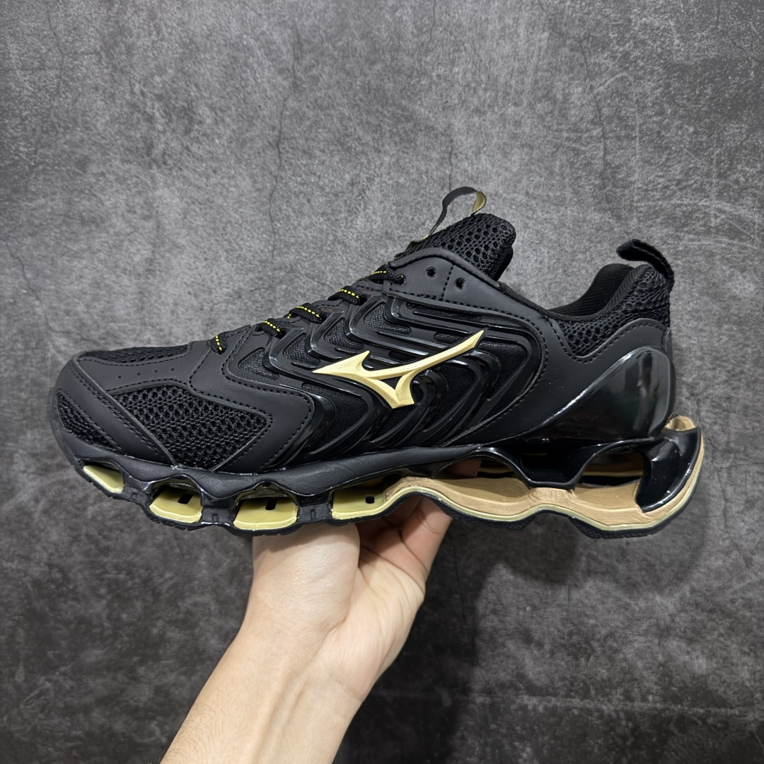 图片[2]-【纯原版】Mizuno 美津侬 WAVE PROPHECY 14S 复古时尚休闲舒适运动跑步鞋 美津浓WAVE机械缓震 可以说是机械缓震跑鞋科技的翘楚有着非凡的适应性，有着充分而持久的缓震能力和轻量化设计，是一双可以陪伴我们日常训练甚至是半马比赛的跑鞋，无论是“跑步初哥”还是“精英老鸟”，只要不是比较夸张的大体重人群，都可以穿着WAVE RIDER 来跑步。如果你不知道跑步穿什么鞋，不知道给别人推荐什么鞋，那么选“美津浓 ” 尺码：36-45-选品中心