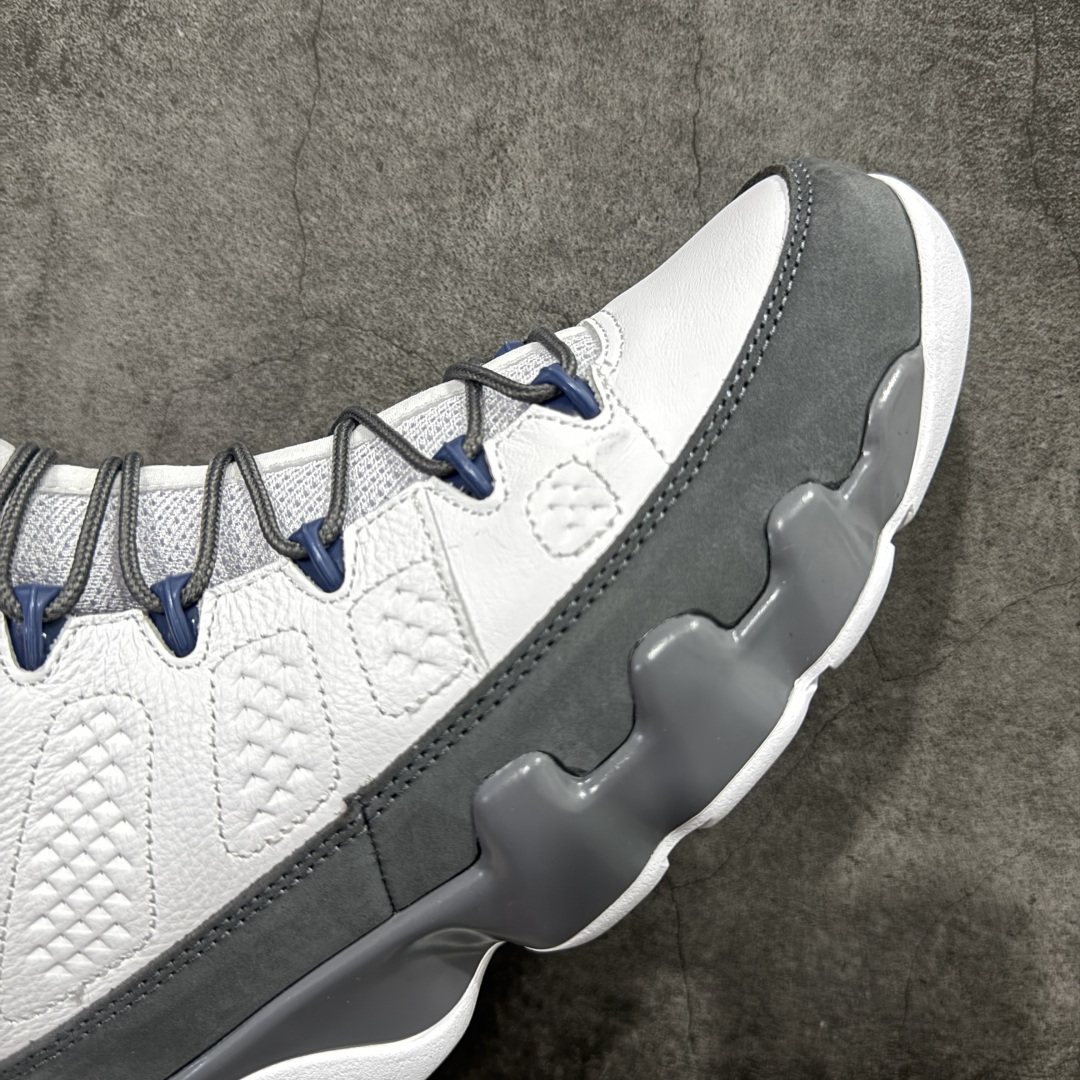 图片[6]-【XP纯原】AJ9白灰 高帮 法国蓝 Air Jordan 9 “Flint Grey” White/French Blue-Flint Grey 外贸特供批次 原楦原档案数据开模打造 原厂中底拉帮钢印 货号：HV4794-100 尺码：40 40.5 41 42 42.5 43 44 44.5 45 46 47.5-选品中心
