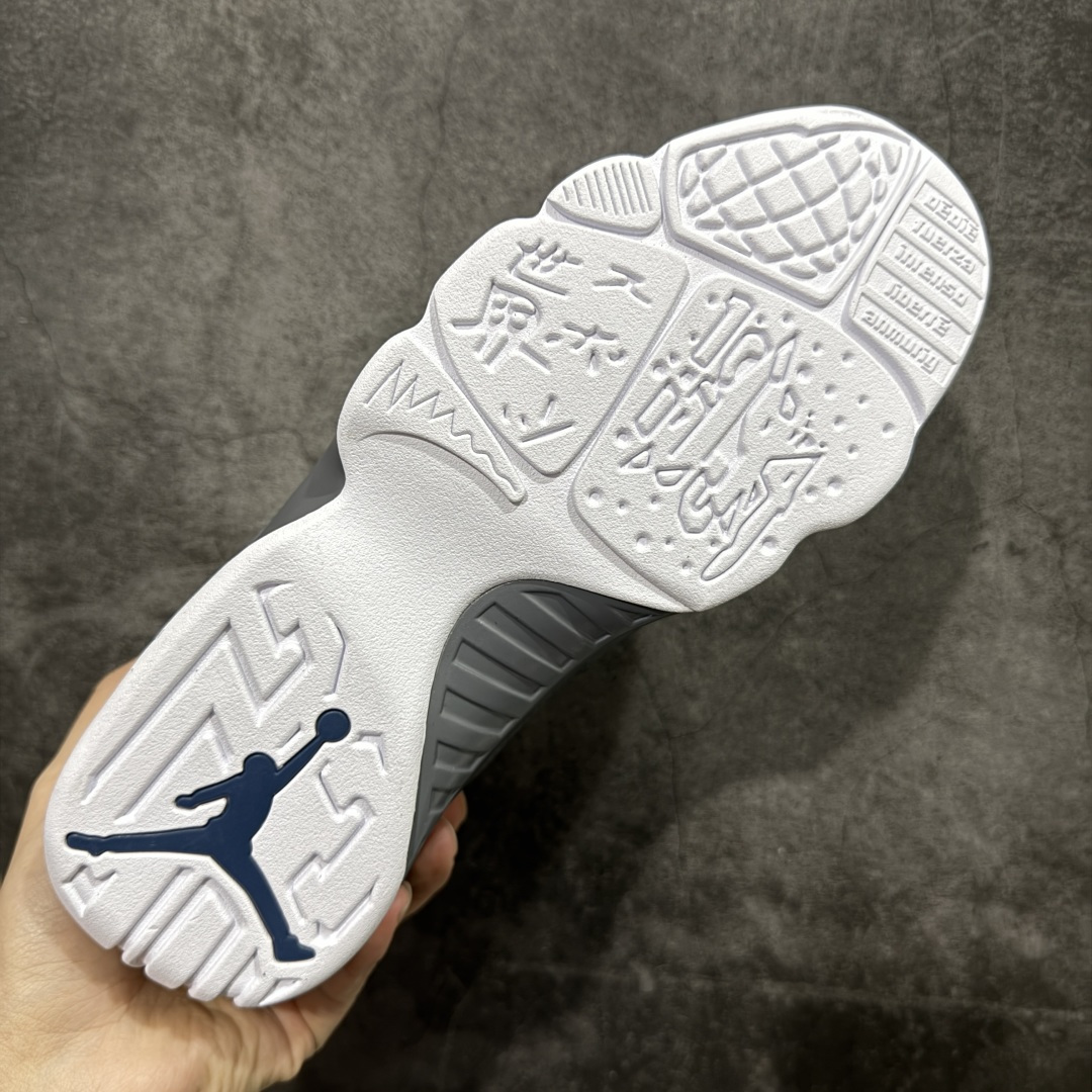 图片[9]-【XP纯原】AJ9白灰 高帮 法国蓝 Air Jordan 9 “Flint Grey” White/French Blue-Flint Grey 外贸特供批次 原楦原档案数据开模打造 原厂中底拉帮钢印 货号：HV4794-100 尺码：40 40.5 41 42 42.5 43 44 44.5 45 46 47.5-选品中心