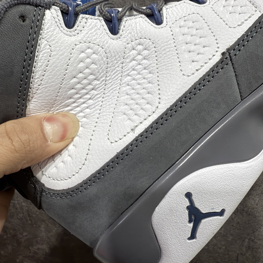 图片[3]-【XP纯原】AJ9白灰 高帮 法国蓝 Air Jordan 9 “Flint Grey” White/French Blue-Flint Grey 外贸特供批次 原楦原档案数据开模打造 原厂中底拉帮钢印 货号：HV4794-100 尺码：40 40.5 41 42 42.5 43 44 44.5 45 46 47.5-选品中心