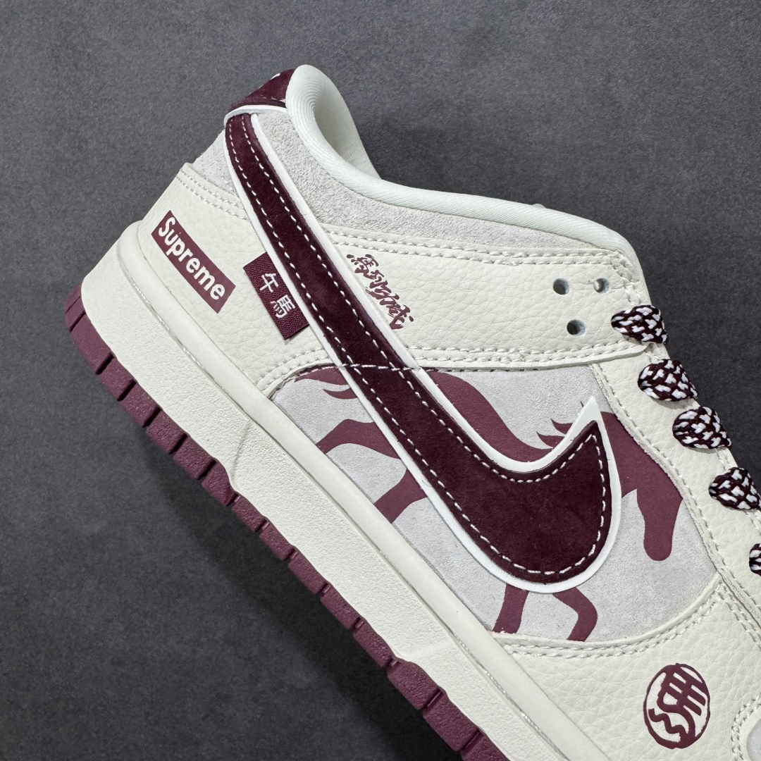 图片[6]-【定制版】Nike Dunk Low Retro 马年限定 周年高端定制 低帮休闲板鞋 #定制鞋盒 大厂纯原品质出货 超高清洁度 皮料切割干净无任何毛边 细节完美 货号：DN3168-011 尺码：36 36.5 37.5 38 38.5 39 40 40.5 41 42 42.5 43 44 44.5 45-选品中心