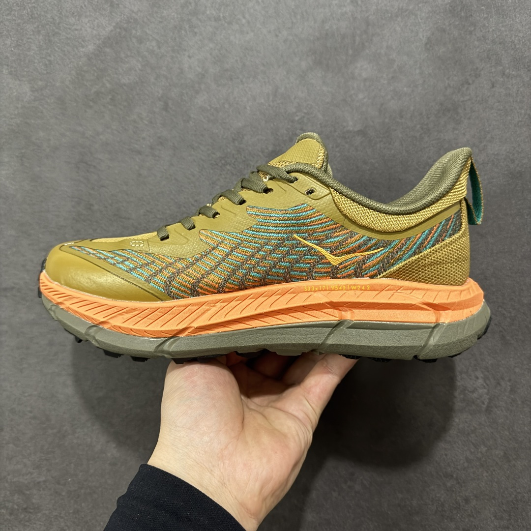 图片[2]-【公司级】全新升级版 HOKA ONE ONE Mafate Speed 4 飞速玛法特4代系列低帮轻量户外越野休闲运动慢跑鞋“褐色”1129930/AQL #采用全新单程提花网面鞋面材质 #内嵌超轻EVA缓震鞋垫 #搭载双密度PROFLY+轻盈弹性泡棉中底 #外置牵引齿花橡胶底块 尺码：36 36.5 37 38 38.5 39 40 40.5 41 42 42.5 43 44 45-选品中心