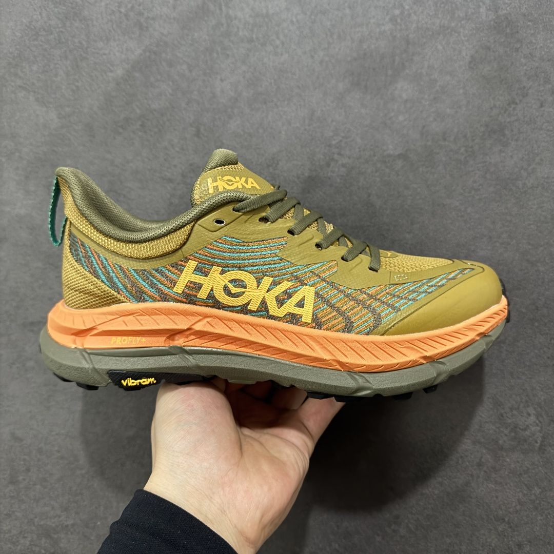 【公司级】全新升级版 HOKA ONE ONE Mafate Speed 4 飞速玛法特4代系列低帮轻量户外越野休闲运动慢跑鞋“褐色”1129930/AQL #采用全新单程提花网面鞋面材质 #内嵌超轻EVA缓震鞋垫 #搭载双密度PROFLY+轻盈弹性泡棉中底 #外置牵引齿花橡胶底块 尺码：36 36.5 37 38 38.5 39 40 40.5 41 42 42.5 43 44 45-选品中心