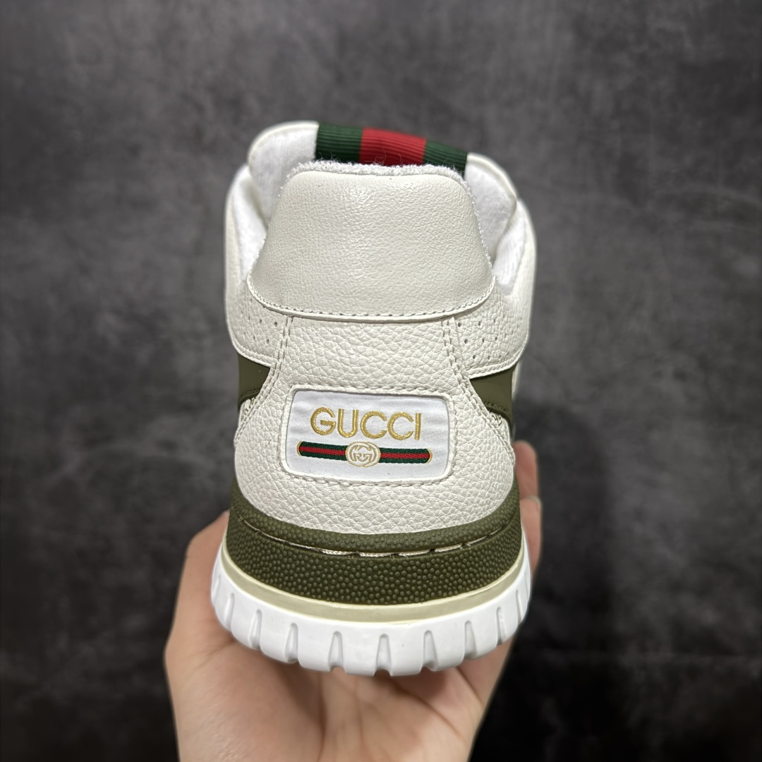 图片[4]-【海淘代购版】Gucci 古驰 RE-Web 新款 复古休闲板鞋 白绿色 海淘代购专供品质 正确楦型 配件齐全 进口皮料/原版羊皮内里 匠心打造 其用料及细节已争取最大限度还原公司正品 实拍如图 所见即所得 谨防混卖 尺码：39 40 41 42 43 44 45-选品中心