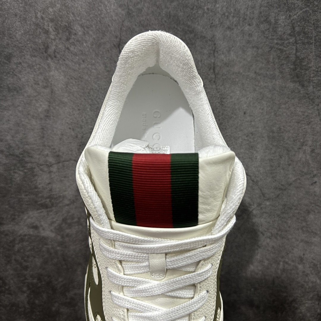 图片[8]-【海淘代购版】Gucci 古驰 RE-Web 新款 复古休闲板鞋 白绿色 海淘代购专供品质 正确楦型 配件齐全 进口皮料/原版羊皮内里 匠心打造 其用料及细节已争取最大限度还原公司正品 实拍如图 所见即所得 谨防混卖 尺码：39 40 41 42 43 44 45-选品中心