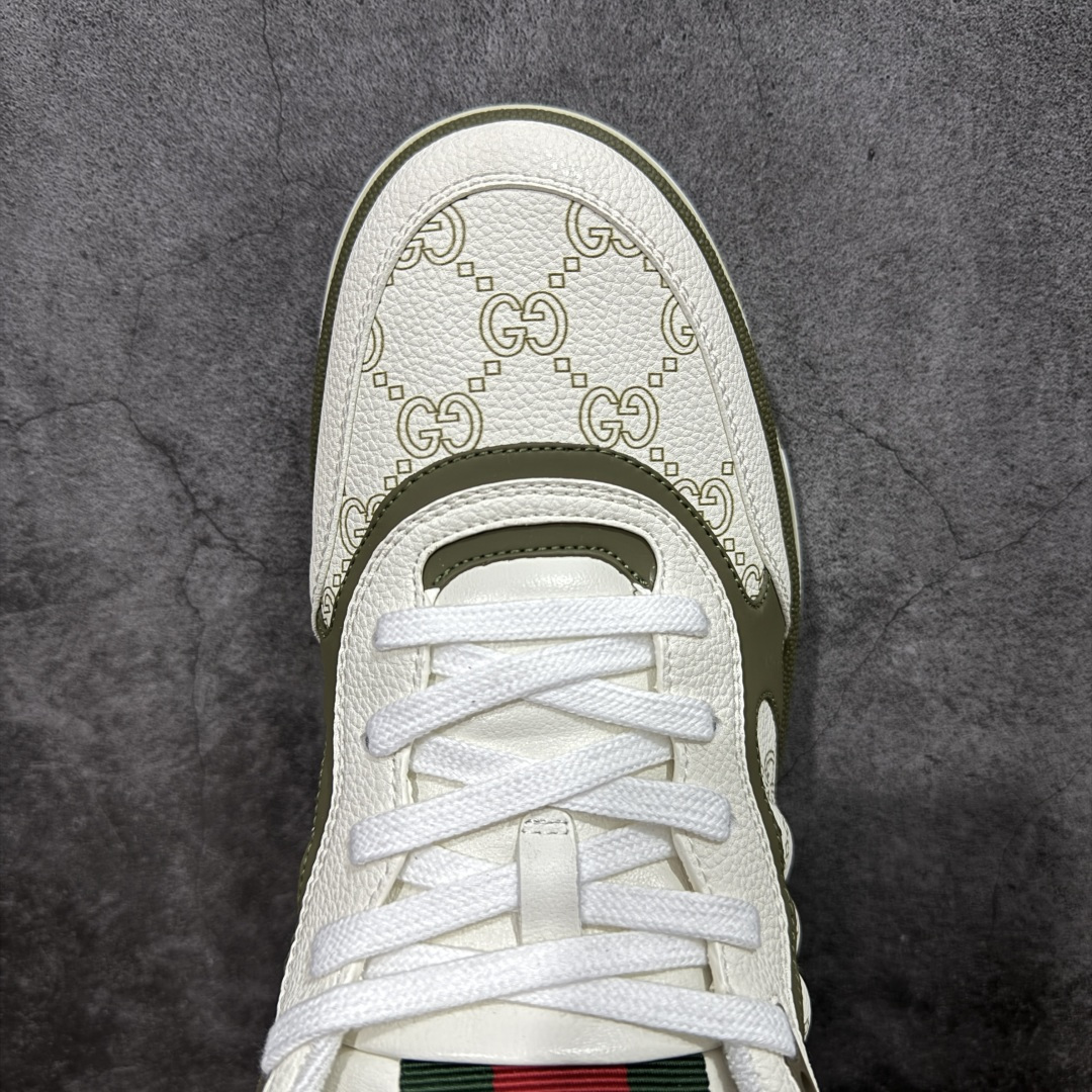 图片[5]-【海淘代购版】Gucci 古驰 RE-Web 新款 复古休闲板鞋 白绿色 海淘代购专供品质 正确楦型 配件齐全 进口皮料/原版羊皮内里 匠心打造 其用料及细节已争取最大限度还原公司正品 实拍如图 所见即所得 谨防混卖 尺码：39 40 41 42 43 44 45-选品中心
