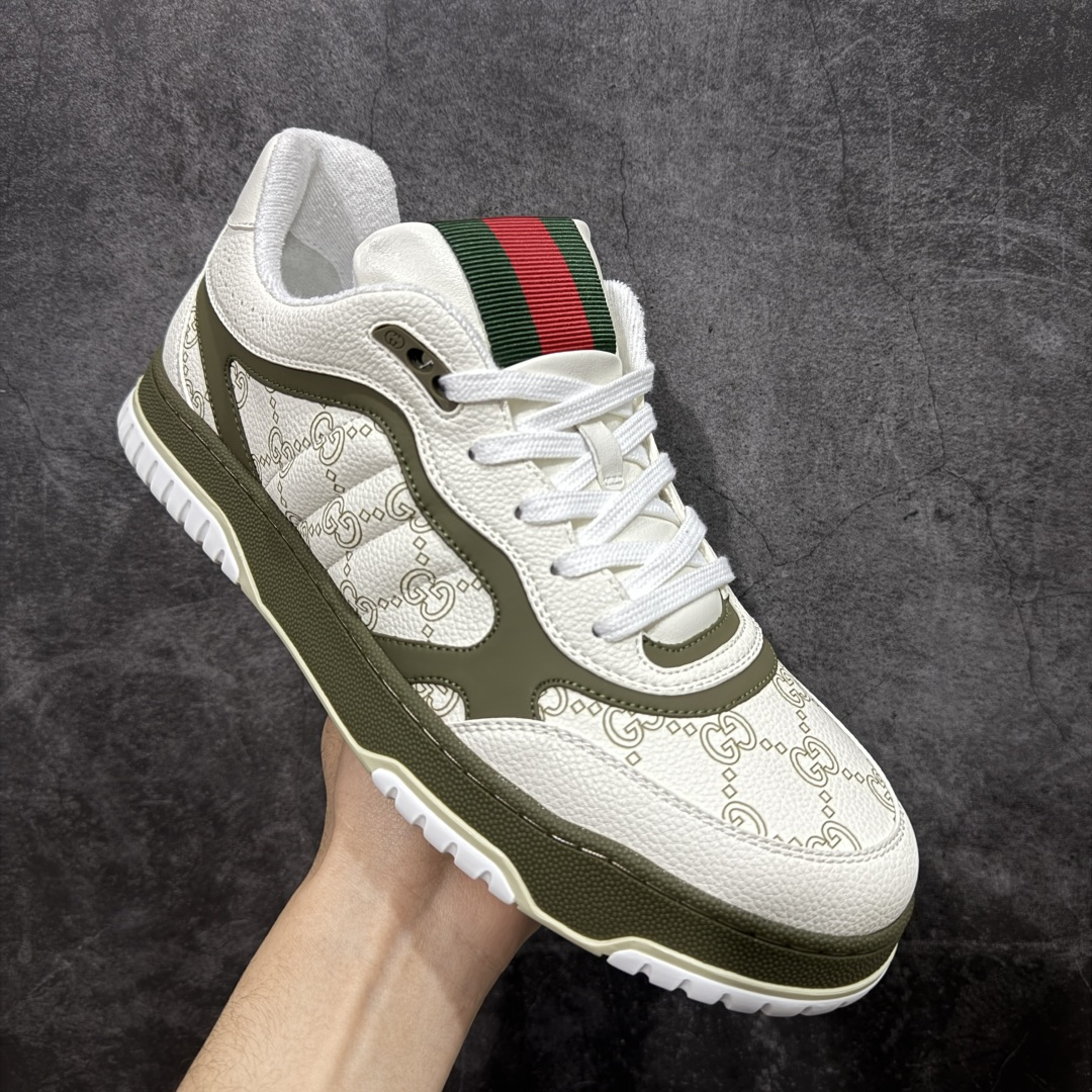 图片[3]-【海淘代购版】Gucci 古驰 RE-Web 新款 复古休闲板鞋 白绿色 海淘代购专供品质 正确楦型 配件齐全 进口皮料/原版羊皮内里 匠心打造 其用料及细节已争取最大限度还原公司正品 实拍如图 所见即所得 谨防混卖 尺码：39 40 41 42 43 44 45-选品中心