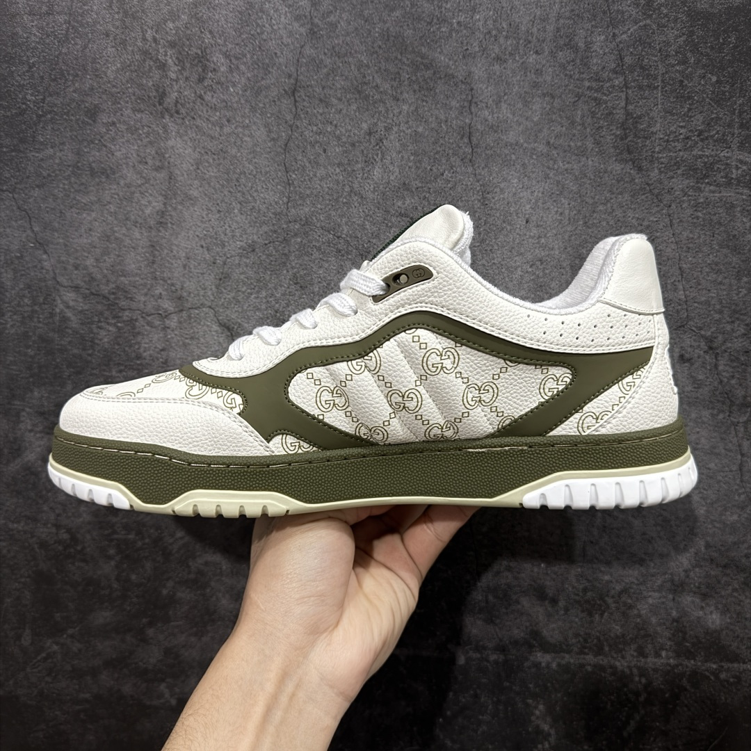 图片[2]-【海淘代购版】Gucci 古驰 RE-Web 新款 复古休闲板鞋 白绿色 海淘代购专供品质 正确楦型 配件齐全 进口皮料/原版羊皮内里 匠心打造 其用料及细节已争取最大限度还原公司正品 实拍如图 所见即所得 谨防混卖 尺码：39 40 41 42 43 44 45-选品中心