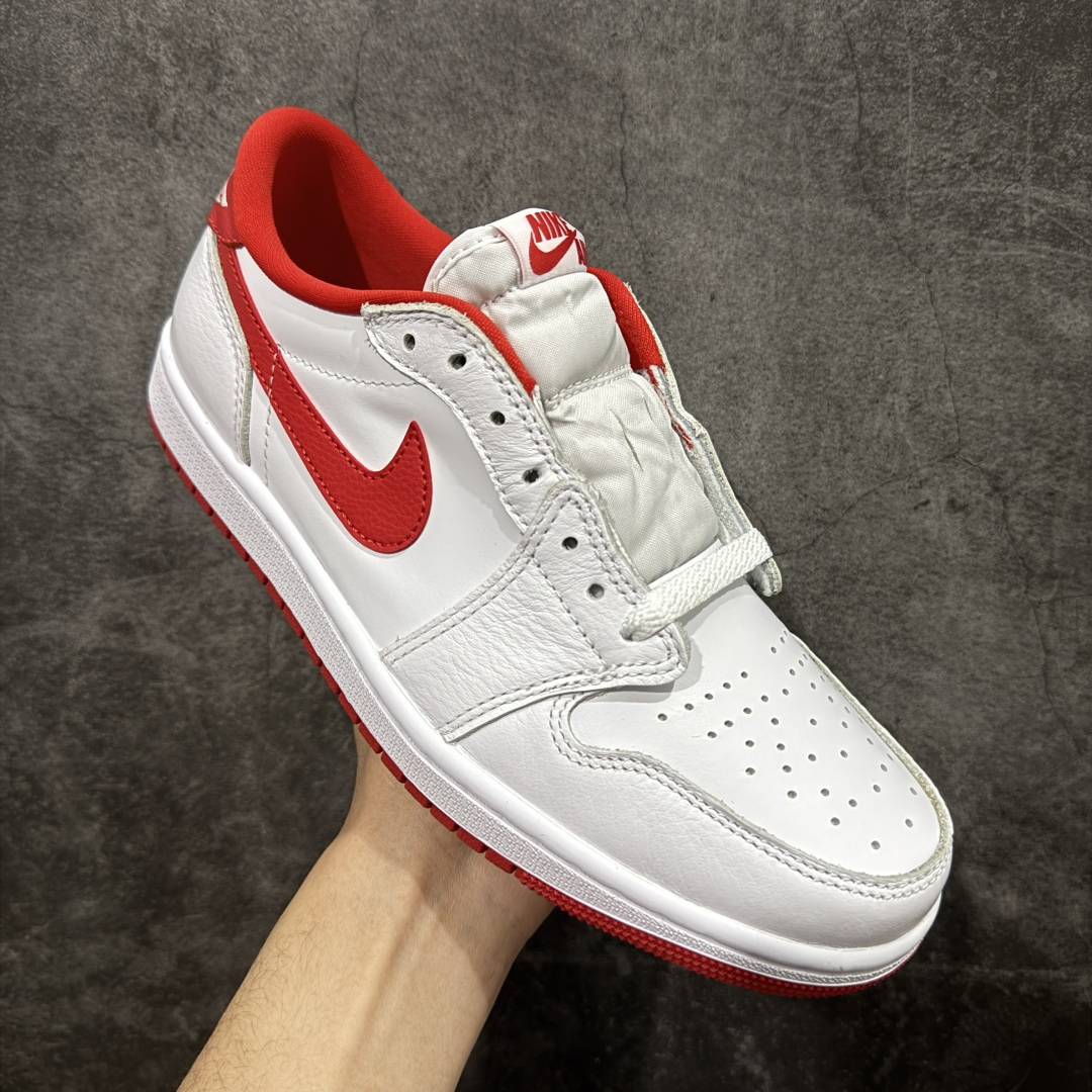 图片[3]-【莞产DG版】Nike AIR JORDAN I RETRO LOW OG AJ1乔1低帮休闲板鞋 白红 同步官方配色 升级原楦原档案数据开发纸版楦型 采用原厂纳帕头层皮革鞋面材质 全新底模完美品相清洁度及喷漆效果 货号： CZ3790-161 尺码：40-47.5-选品中心