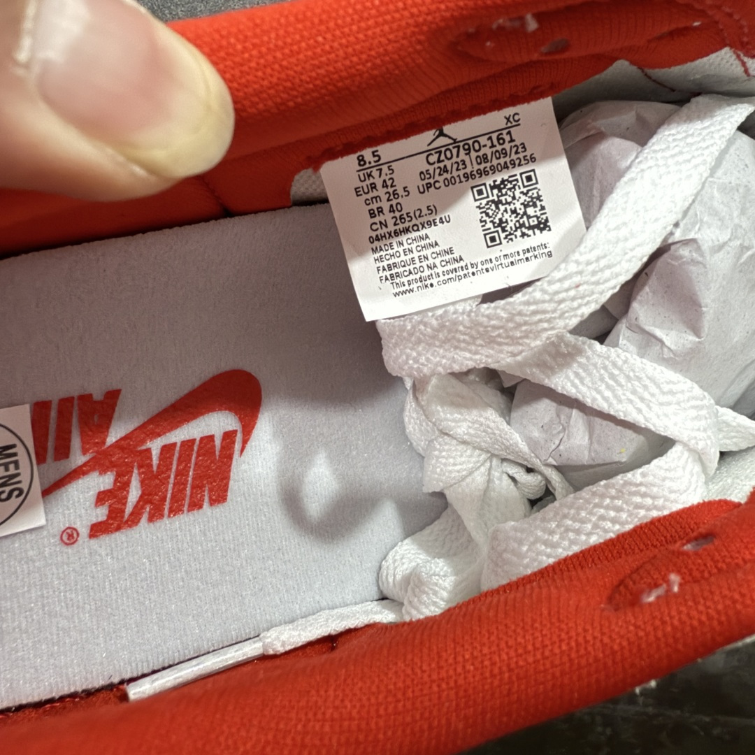 图片[7]-【莞产DG版】Nike AIR JORDAN I RETRO LOW OG AJ1乔1低帮休闲板鞋 白红 同步官方配色 升级原楦原档案数据开发纸版楦型 采用原厂纳帕头层皮革鞋面材质 全新底模完美品相清洁度及喷漆效果 货号： CZ3790-161 尺码：40-47.5-选品中心