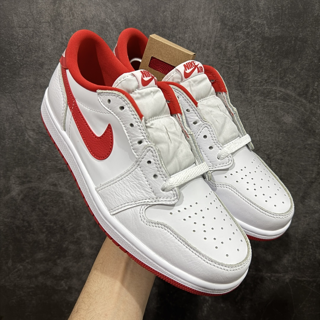 【莞产DG版】Nike AIR JORDAN I RETRO LOW OG AJ1乔1低帮休闲板鞋 白红 同步官方配色 升级原楦原档案数据开发纸版楦型 采用原厂纳帕头层皮革鞋面材质 全新底模完美品相清洁度及喷漆效果 货号： CZ3790-161 尺码：40-47.5-选品中心