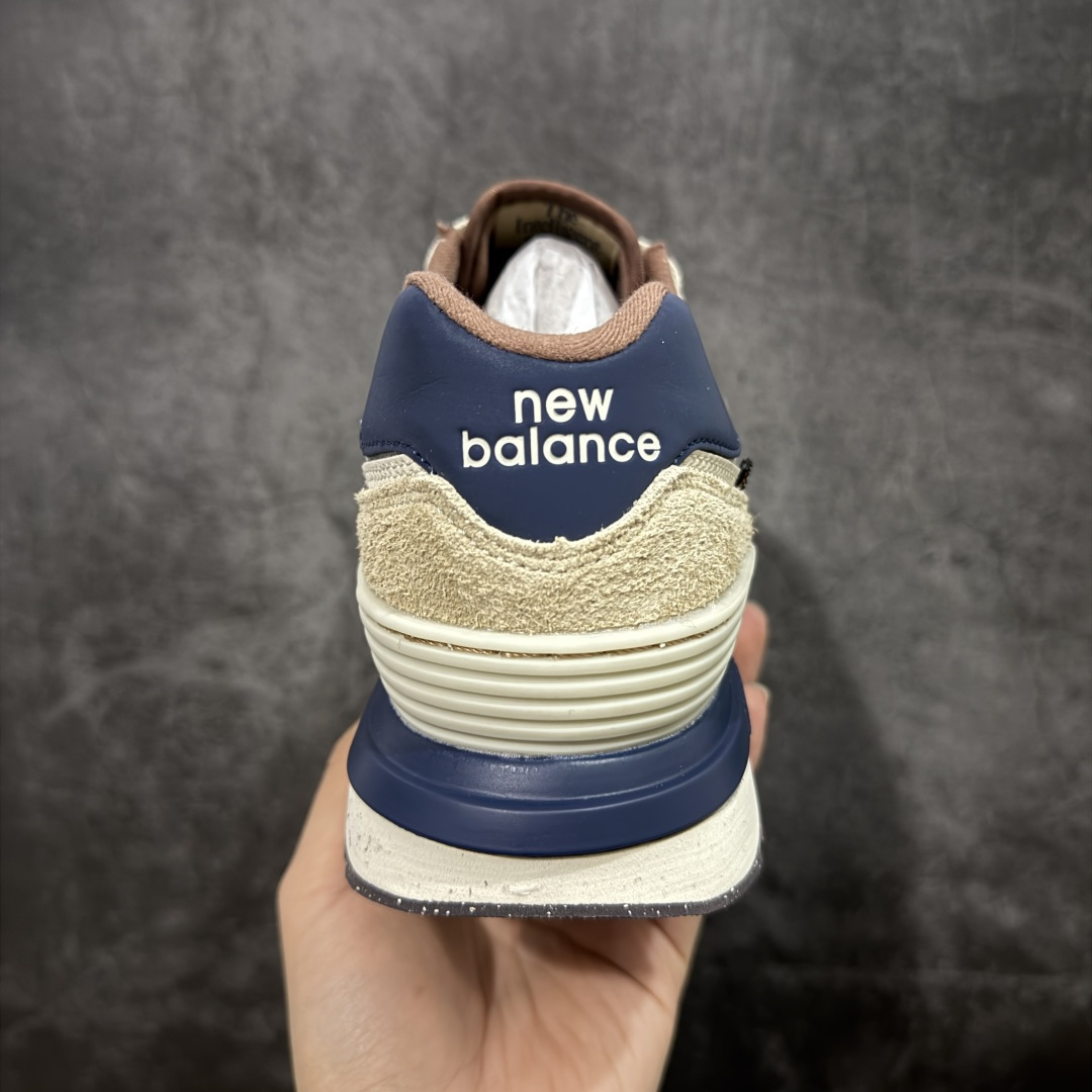 图片[4]-【公司级】New Balance NB 574棕蓝色 复古运动跑步鞋 采用猪巴革组合网织物鞋面材质 全新4层组合独立私模大底 货号：U574LGMO 尺码：36 36.5 37.5 38 38.5 39 40 40.5 41.5 42 42.5 43 44 45-选品中心