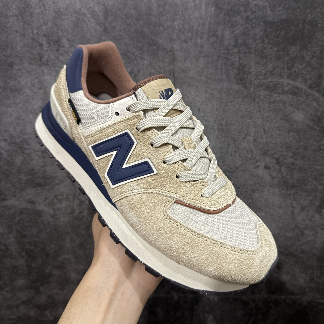 图片[3]-【公司级】New Balance NB 574棕蓝色 复古运动跑步鞋 采用猪巴革组合网织物鞋面材质 全新4层组合独立私模大底 货号：U574LGMO 尺码：36 36.5 37.5 38 38.5 39 40 40.5 41.5 42 42.5 43 44 45-选品中心