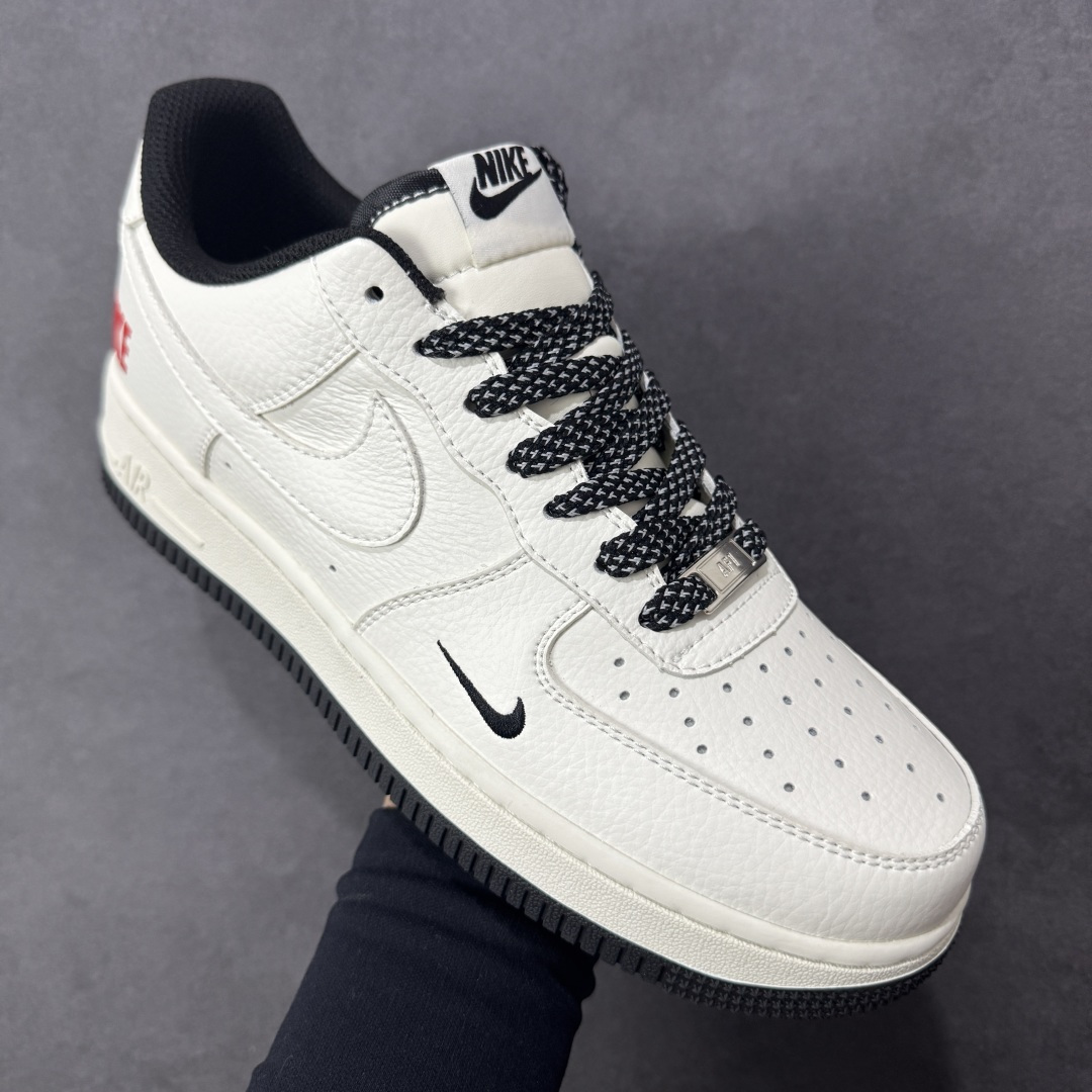 图片[3]-【定制版】Nike Air Force 1\’07 Low 米黑红撞色 空军一号低帮休闲板鞋  #原楦头原纸板 高端定制鞋盒 原厂鞋底 超高清洁度 细节完美 货号：MM3399-813  尺码：36 36.5 37.5 38 38.5 39 40 40.5 41 42 42.5 43 44 44.5 45-选品中心