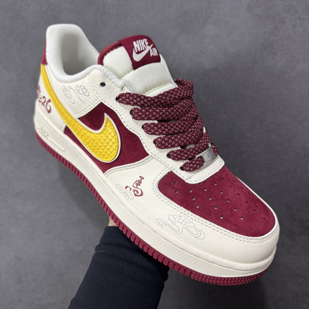 图片[3]-【定制版】Nike Air Force 1\’07 Low 马年限定 空军一号低帮休闲板鞋  #原楦头原纸板 高端定制鞋盒 原厂鞋底 超高清洁度 细节完美 货号：HT5088-611  尺码：36 36.5 37.5 38 38.5 39 40 40.5 41 42 42.5 43 44 44.5 45-选品中心