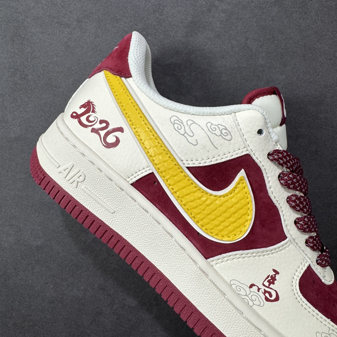 图片[6]-【定制版】Nike Air Force 1\’07 Low 马年限定 空军一号低帮休闲板鞋  #原楦头原纸板 高端定制鞋盒 原厂鞋底 超高清洁度 细节完美 货号：HT5088-611  尺码：36 36.5 37.5 38 38.5 39 40 40.5 41 42 42.5 43 44 44.5 45-选品中心