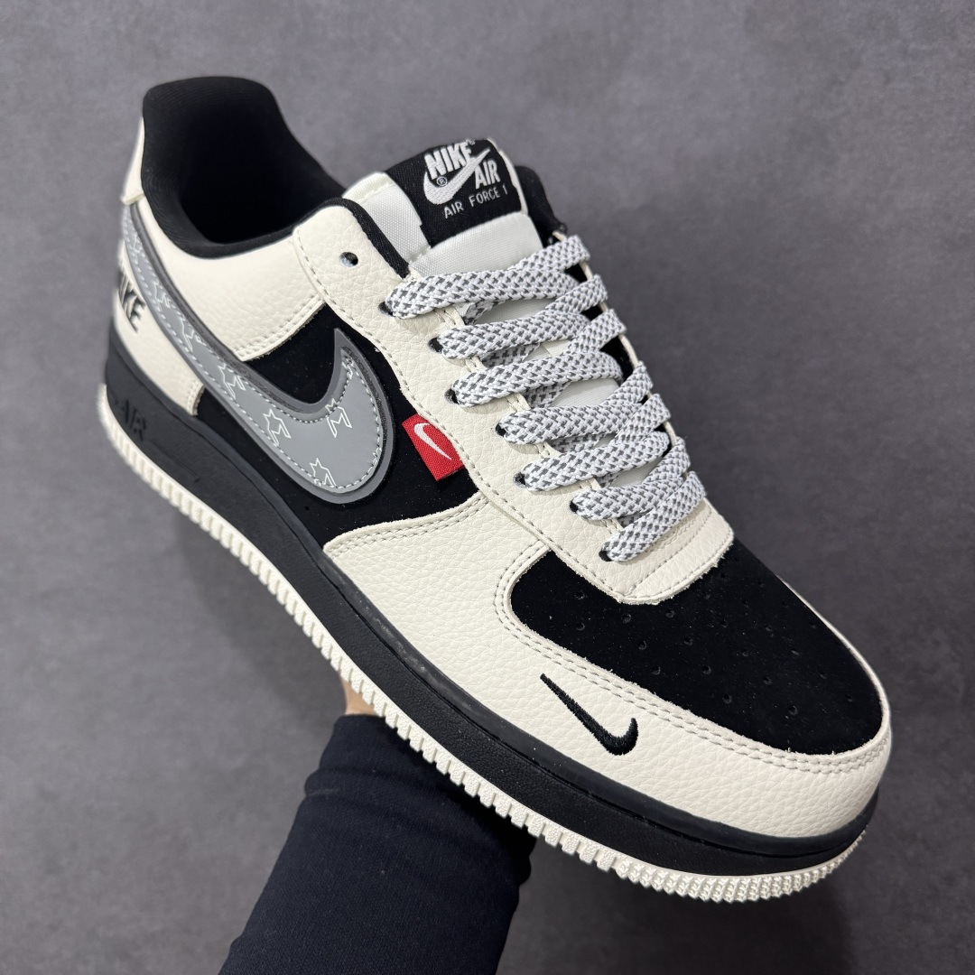 图片[3]-【定制版】Nike Air Force 1\’07 Low 米白黑 空军一号低帮休闲板鞋  #原楦头原纸板 高端定制鞋盒 原厂鞋底 超高清洁度 细节完美 货号：DF0188-132  尺码：36 36.5 37.5 38 38.5 39 40 40.5 41 42 42.5 43 44 44.5 45-选品中心