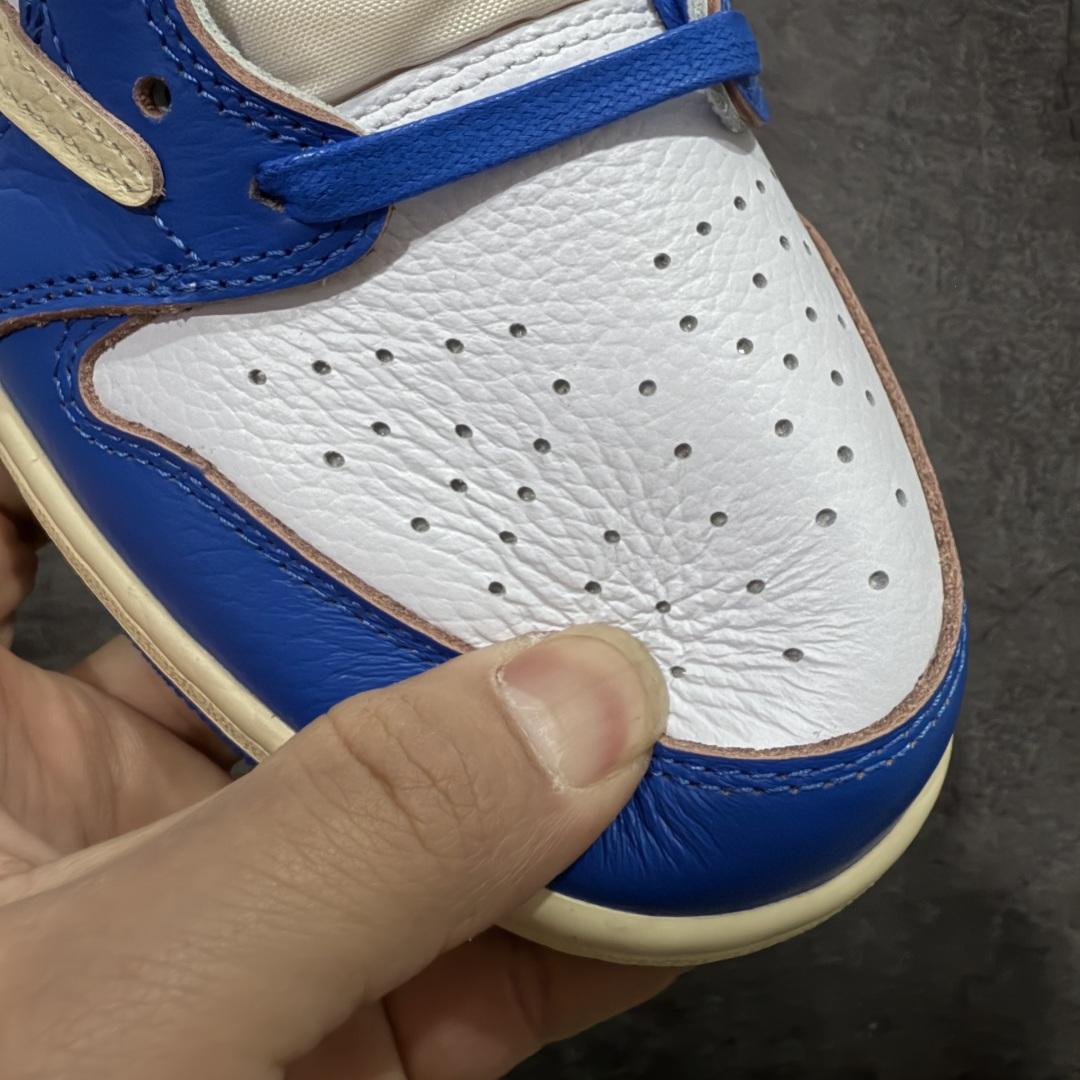 图片[4]-【原厂版】Union LA x Fragment Design x Air Jordan AJ1 Low OG SP 藤原浩三方联名四色拼接 TS联名倒钩低帮 蓝红白 DM7866-111 超级强悍品质 可对比市场各大纯原版本 专业aj大厂出品 对细节的把控毋庸置疑 材料也是用最接近原鞋的头层皮料 所有地方都没有做到减配 原厂鞋楦打造完美鞋型 整体鞋型以及后跟做的弧度做的非常好 鞋带为原厂打蜡鞋带 粗细程度同步原鞋 裁片清洁度到位 无明显瑕疵毛边 免修产品 正确针车 该重针 该有尖角的地方都有做到 鞋价格非常香 转手可闭眼卖高价 到手各位就知道货有多好 绝对秒杀一切同价格货品 尺码：36-47.5-选品中心