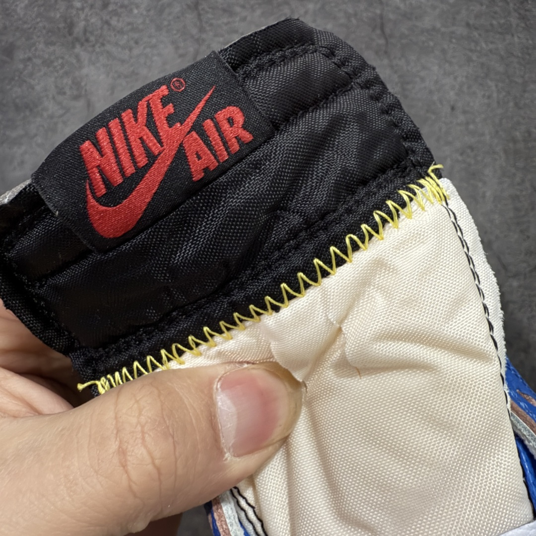 图片[5]-【原厂版】Union LA x Fragment Design x Air Jordan AJ1 Low OG SP 藤原浩三方联名四色拼接 TS联名倒钩低帮 蓝红白 DM7866-111 超级强悍品质 可对比市场各大纯原版本 专业aj大厂出品 对细节的把控毋庸置疑 材料也是用最接近原鞋的头层皮料 所有地方都没有做到减配 原厂鞋楦打造完美鞋型 整体鞋型以及后跟做的弧度做的非常好 鞋带为原厂打蜡鞋带 粗细程度同步原鞋 裁片清洁度到位 无明显瑕疵毛边 免修产品 正确针车 该重针 该有尖角的地方都有做到 鞋价格非常香 转手可闭眼卖高价 到手各位就知道货有多好 绝对秒杀一切同价格货品 尺码：36-47.5-选品中心