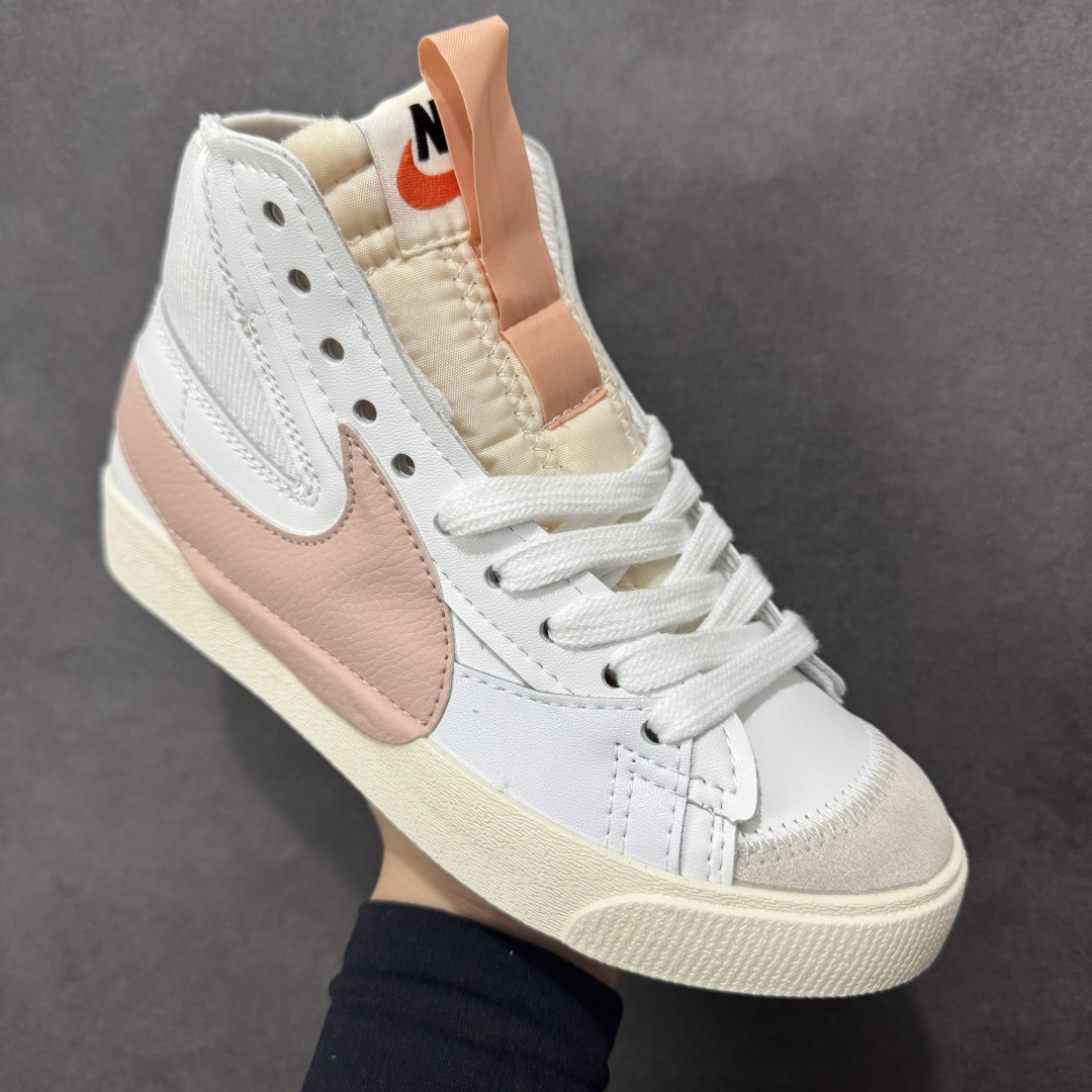 图片[3]-特价【公司级】Nike Blazer Mid ‘77 jumbo ”解构设计 中帮 板鞋 男女同款 白蓝 经典百搭中帮开拓者休闲运动板鞋 真硫化铝楦制作 原厂布料拼接 独家裁片完美鞋型 台湾进口软感荔枝头层皮 原盒真标 正确环保中底 货号：DQ1471-101 尺码：36 36.5 37.5 38 38.5 39 40 40.5 41 42 42.5 43 44 45-选品中心