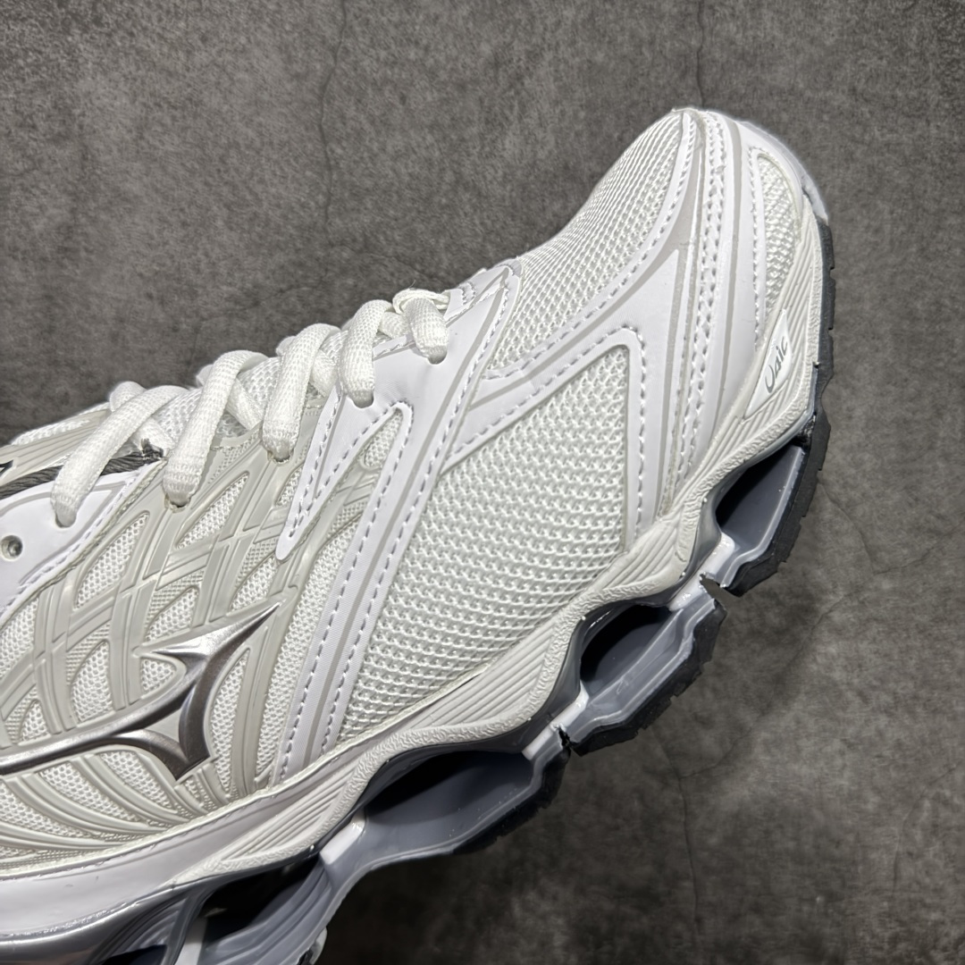 图片[6]-【纯原版】Mizuno 美津侬 WAVE PROPHECY 14S 复古时尚休闲舒适运动跑步鞋 美津浓WAVE机械缓震 可以说是机械缓震跑鞋科技的翘楚有着非凡的适应性，有着充分而持久的缓震能力和轻量化设计，是一双可以陪伴我们日常训练甚至是半马比赛的跑鞋，无论是“跑步初哥”还是“精英老鸟”，只要不是比较夸张的大体重人群，都可以穿着WAVE RIDER 来跑步。如果你不知道跑步穿什么鞋，不知道给别人推荐什么鞋，那么选“美津浓 ” 尺码：36-45-选品中心