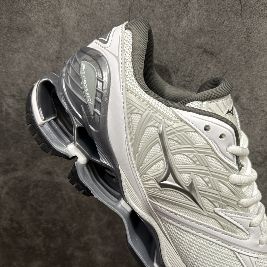 图片[7]-【纯原版】Mizuno 美津侬 WAVE PROPHECY 14S 复古时尚休闲舒适运动跑步鞋 美津浓WAVE机械缓震 可以说是机械缓震跑鞋科技的翘楚有着非凡的适应性，有着充分而持久的缓震能力和轻量化设计，是一双可以陪伴我们日常训练甚至是半马比赛的跑鞋，无论是“跑步初哥”还是“精英老鸟”，只要不是比较夸张的大体重人群，都可以穿着WAVE RIDER 来跑步。如果你不知道跑步穿什么鞋，不知道给别人推荐什么鞋，那么选“美津浓 ” 尺码：36-45-选品中心