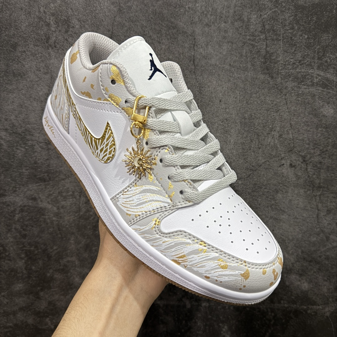 图片[3]-【N版纯原】 Air Jordan 1 Low 乔丹1代低帮定制配色太阳神阿波罗 白金 货号：553558-146 尺码：35.5 36 36.5 37 38.5 39 40 40.5 41 42 42.5 43 44 44.5 45 46 46.5 47.5-选品中心