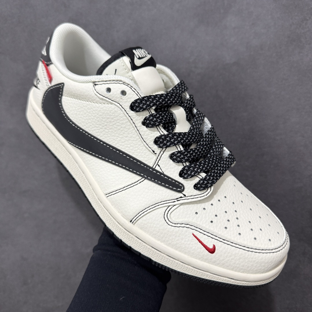 图片[3]-【定制版】Travis Scott x Jordan 1 Low 高端定制 乔丹倒勾低帮休闲板鞋 大厂纯原品质出货 纯正版型 定制鞋盒 皮料切割干净无任何毛边 细节完美 超高清洁度 货号：HH7518-088 尺码：36 36.5 37.5 38 38.5 39 40 40.5 41 42 42.5 43 44 44.5 45-选品中心