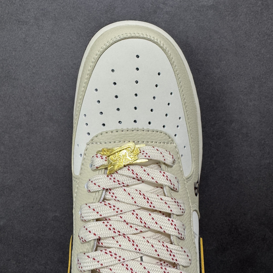 图片[8]-【定制版】NIke Air Force 1 \’07 Low “马年限定–米杏金纹” 空军一号低帮 运动鞋 休闲鞋 折边针车 工艺难度大 原楦头原纸板 高端定制鞋盒 原厂鞋底 超高清洁度 细节完美 货号：NH0601-504 尺码：36 36.5 37.5 38 38.5 39 40 40.5 41 42 42.5 43 44 44.5 45-选品中心