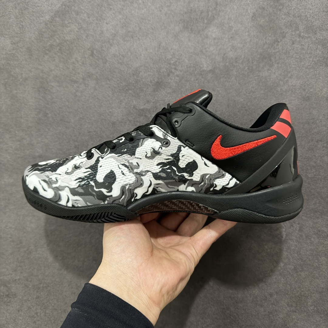 图片[2]-【定制版】Nike Zoom Kobe VI 马年限定 CNY新年款 耐克 科比6代系列 低帮复刻实战运动低帮文化篮球鞋 纯原版本 鞋头和鞋舌采用透气运动网布制成 采用更为挺拔的鞋口设计 为脚踝带来更佳的包裹与支撑感 侧面独特波纹纹理细节 打破了单调 赋予鞋子灵动与活力的视觉体验 货号：HF2793-009 尺码：38-46带半码-选品中心