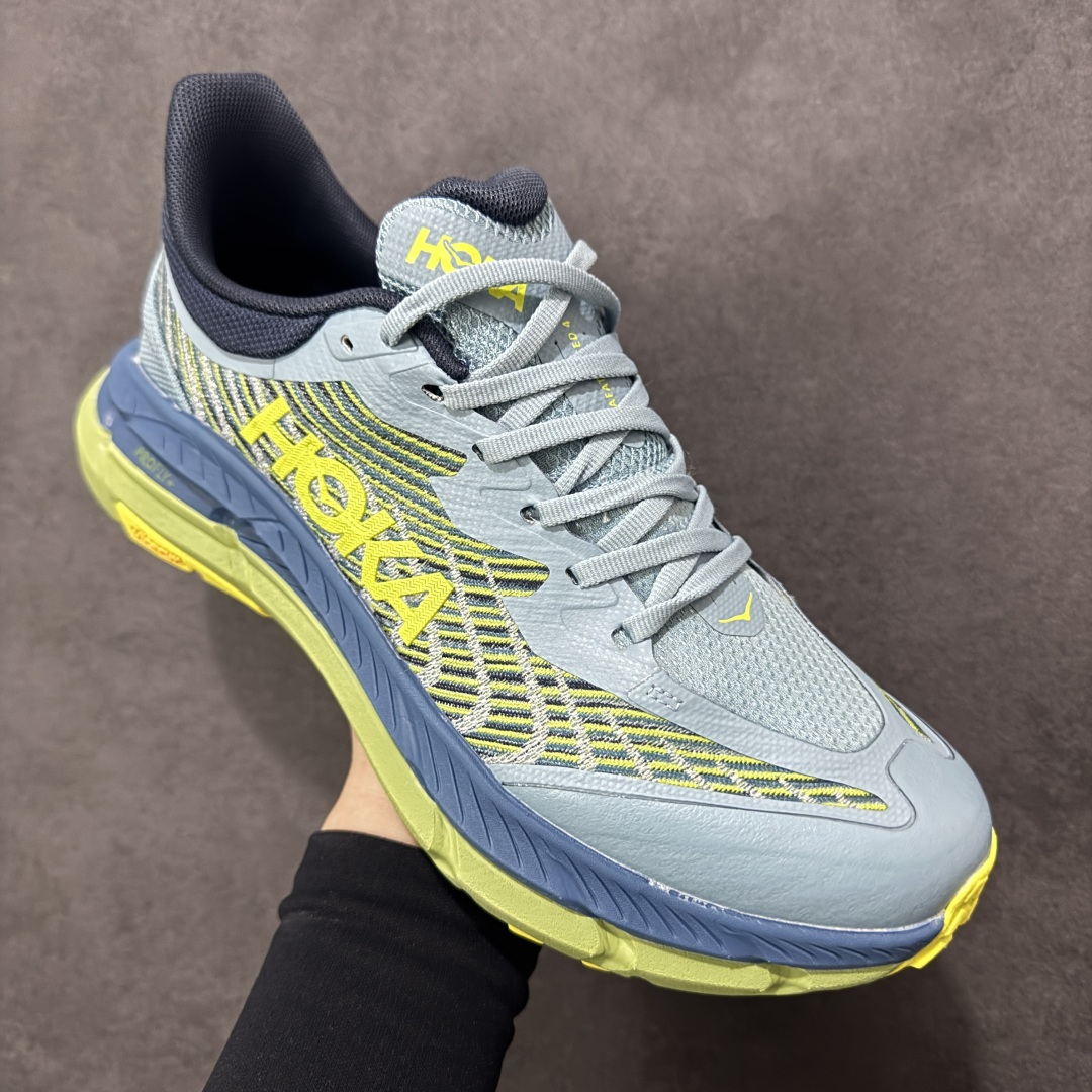 图片[3]-【正确组合底版本】HOKA ONE ONE Mafate Speed 4 飞速玛法特4代系列低帮轻量户外越野休闲运动慢跑鞋 HOKA ONE ONE是来自美国的跑步鞋知名品牌，创立于2009年，始终致力于为所有跑者提供更新、更好的跑步装备。相比常规跑鞋，HOKA ONE ONE特别研发使用性能独特的几何形跑鞋中底，此种鞋底更厚、更高、回弹性也更好，除了卓越的缓冲性能，它还能为各种阶段的跑者带来更具动感、更加稳定的跑步体验。HOKAONE ONE从设计之初就清楚意识到，要保证跑者步幅的均匀一致，双脚自然而然的运动至关重要。 尺码：36 36.5 37.5 38 39 40 40.5 41 42 42.5 43 44 45-选品中心