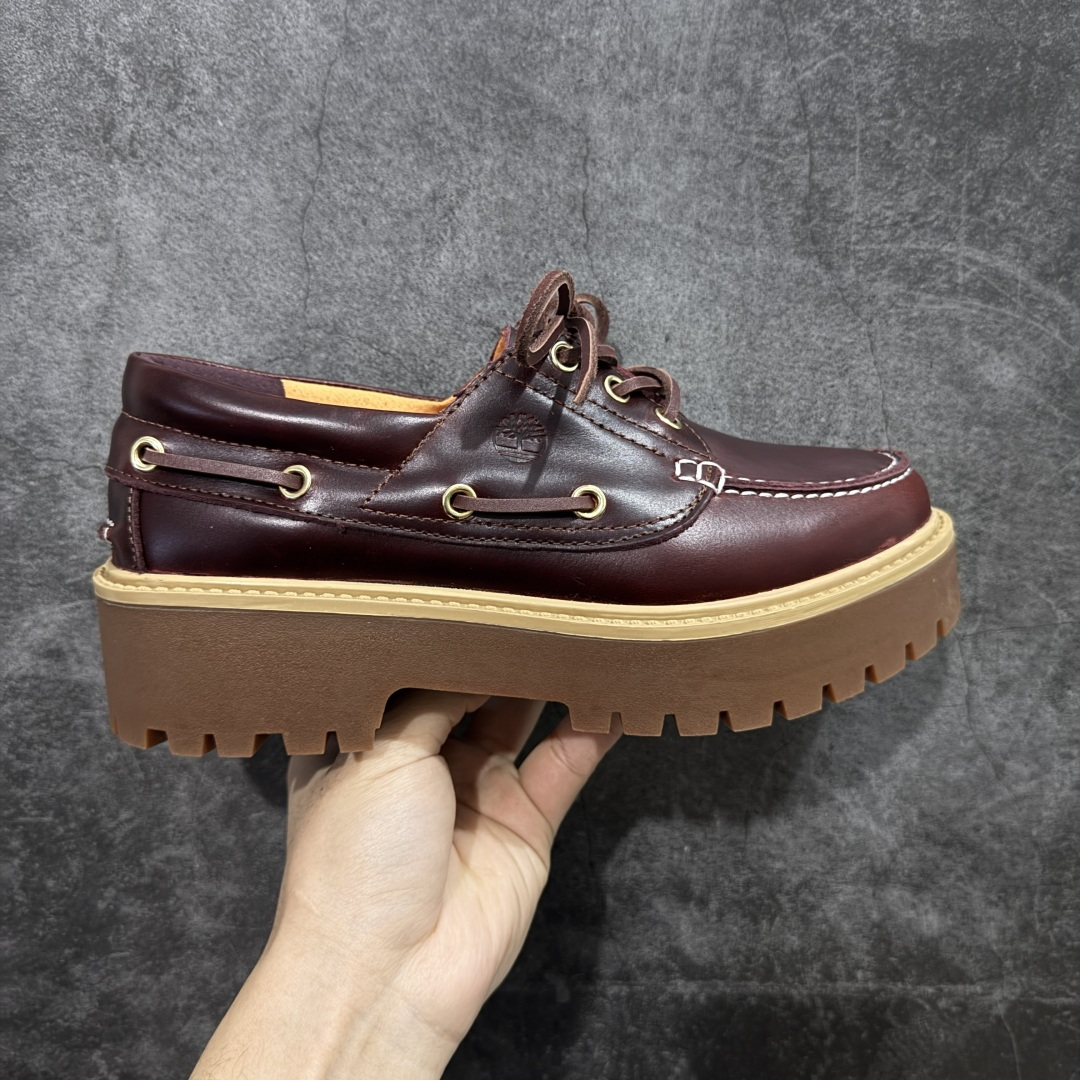 【莞产版本】Timberland添柏岚 Stone Street 舒适百搭 休闲单鞋 穿着舒适 防滑 可户外城市多用途穿着 无惧任何复杂地形 设计感十足 时尚拼色百搭款 采用进口头层牛皮拼接面料 可户外可通勤穿搭 实用而时尚 可与各式休闲造型轻松搭配是醒目的点睛之笔 尺码：35 36 37 38 39 40 41 42-选品中心