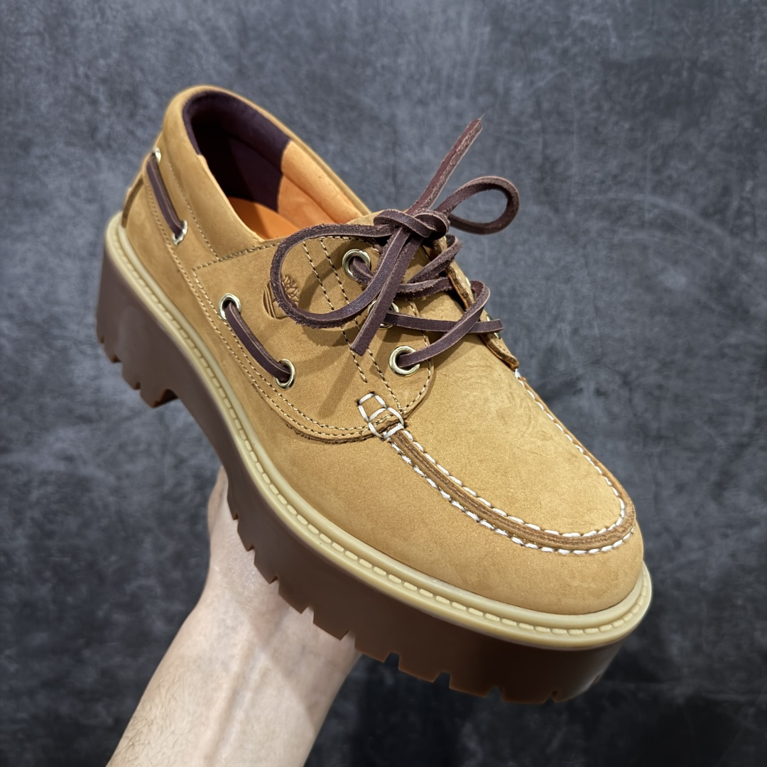 图片[3]-【莞产版本】Timberland添柏岚 Stone Street 舒适百搭 休闲单鞋 穿着舒适 防滑 可户外城市多用途穿着 无惧任何复杂地形 设计感十足 时尚拼色百搭款 采用进口头层牛皮拼接面料 可户外可通勤穿搭 实用而时尚 可与各式休闲造型轻松搭配是醒目的点睛之笔 尺码：35 36 37 38 39 40 41 42-选品中心