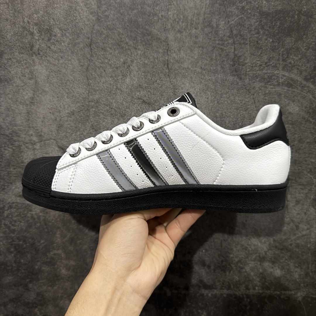 图片[2]-【公司级】Adidas Originals Superstar贝壳头系列 阿迪达斯 低帮经典百搭休闲运动板鞋 炫幻白黑JQ3208 尺码：35.5 36 36.5 37 38 38.5 39 40 40.5 41 42 42.5 43 44 45-选品中心