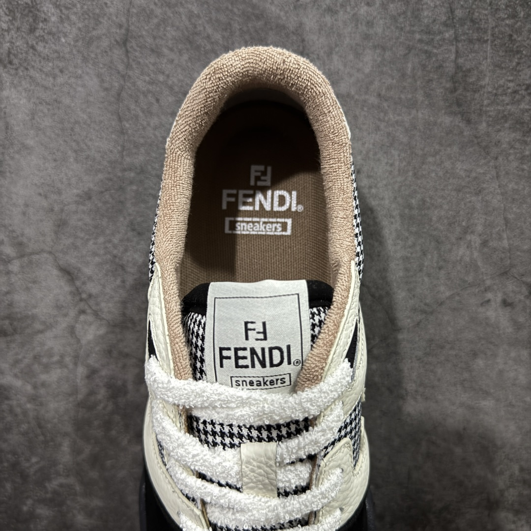 图片[8]-【YS纯原】广奢高端货 FENDI芬迪 Match 绒面皮革 压纹系带 男女同款 黑白红底经典款 ✦ 官方同源渠道 · 原装订单 ✦ 专柜全套包装＋原装配件齐全 ✦ 鞋底内置核心防伪芯片 · 可感应 ✦ FENDI Match 最新爆款情侣款板鞋 ✦ 高工艺无缝细空胶技术 ✦ 贴楦误差仅 0.05mm ✦ 固特异内外锁死工艺 ✦ 最大弯折也不开胶 · 环保无异味 ✦ 麂皮＋胶片拼接鞋面，质感更高级 ✦ Logo内里使用毛巾绒MX，脚感细腻温柔 尺码：35-46-选品中心