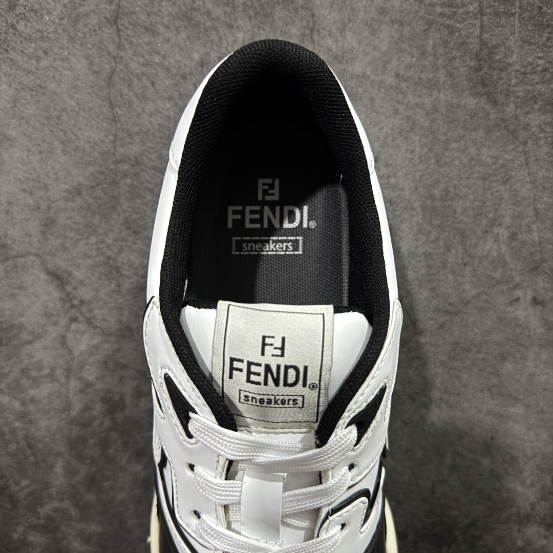 图片[8]-【YS纯原】广奢高端货 FENDI芬迪 Match 绒面皮革 压纹系带 男女同款 黑白红底经典款 ✦ 官方同源渠道 · 原装订单 ✦ 专柜全套包装＋原装配件齐全 ✦ 鞋底内置核心防伪芯片 · 可感应 ✦ FENDI Match 最新爆款情侣款板鞋 ✦ 高工艺无缝细空胶技术 ✦ 贴楦误差仅 0.05mm ✦ 固特异内外锁死工艺 ✦ 最大弯折也不开胶 · 环保无异味 ✦ 麂皮＋胶片拼接鞋面，质感更高级 ✦ Logo内里使用毛巾绒MX，脚感细腻温柔 尺码：35-46-选品中心