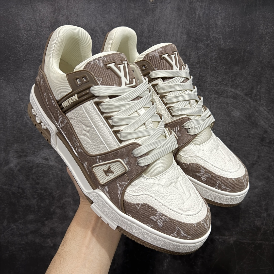 【PK纯原版】Louis Vuitton 路易威登 LV Trainer 低帮休闲板鞋 同步官方2025最新原版包装 海淘代购同渠道品质 高端零售 外贸充正专供 原版购入开发 ZP级全套包装 完美楦型 正确卡色 大底TPU 质感媲美原版 细节与原版一致 请注意区分市面通货材 尺码：39 40 41 42 43 44 45 46-选品中心