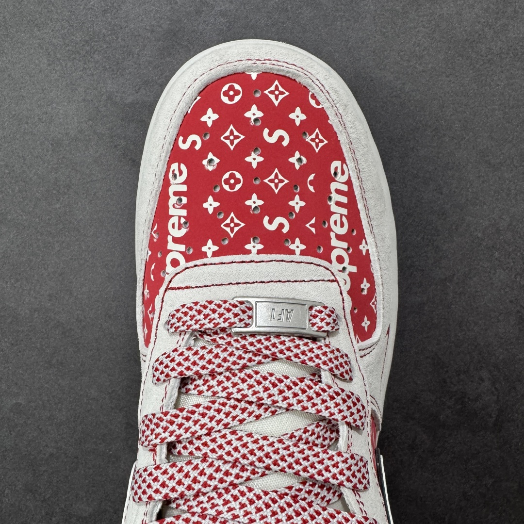 图片[8]-【定制版】Nike Air Force 1\’07 Low 红白老花拼接 空军一号低帮休闲板鞋 JP2026-131  #原楦头原纸板 高端定制鞋盒 原厂鞋底 超高清洁度 细节完美  尺码：36 36.5 37.5 38 38.5 39 40 40.5 41 42 42.5 43 44 44.5 45-选品中心