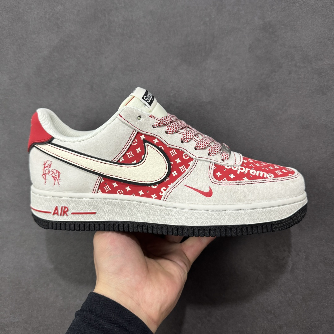 【定制版】Nike Air Force 1\'07 Low 红白老花拼接 空军一号低帮休闲板鞋 JP2026-131  #原楦头原纸板 高端定制鞋盒 原厂鞋底 超高清洁度 细节完美  尺码：36 36.5 37.5 38 38.5 39 40 40.5 41 42 42.5 43 44 44.5 45-选品中心