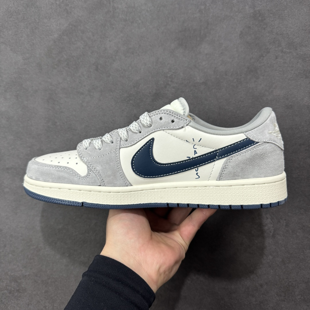 图片[2]-【定制版】Travis Scott x Jordan 1 Low 高端定制 乔丹倒勾低帮休闲板鞋 大厂纯原品质出货 纯正版型 定制鞋盒 皮料切割干净无任何毛边 细节完美 超高清洁度 货号：LD2028-076 尺码：36 36.5 37.5 38 38.5 39 40 40.5 41 42 42.5 43 44 44.5 45-选品中心