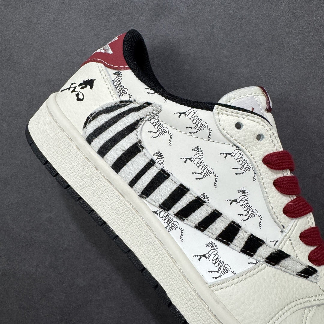 图片[6]-【定制版】Jordan 1 Low 马年限定 倒勾低帮休闲版本 原厂全头层皮 大厂纯原品质出货 纯正版型 定制鞋盒 皮料切割干净无任何毛边 细节完美 超高清洁度 货号：XT6998-113 尺码：36 36.5 37.5 38 38.5 39 40 40.5 41 42 42.5 43 44 44.5 45-选品中心