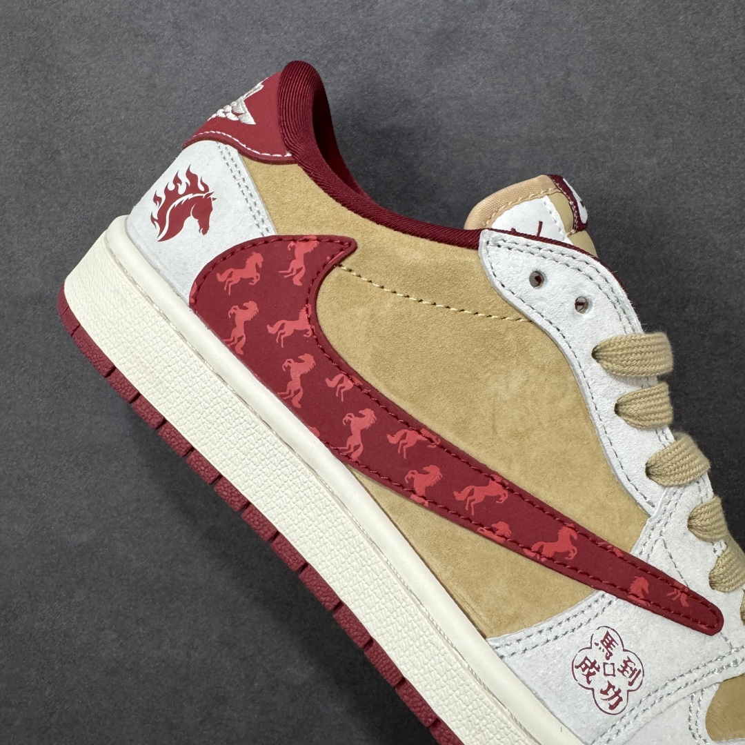 图片[6]-【定制版】Jordan 1 Low 马年限定 倒勾低帮休闲版本 原厂全头层皮 大厂纯原品质出货 纯正版型 定制鞋盒 皮料切割干净无任何毛边 细节完美 超高清洁度 货号：LX1988-807 尺码：36 36.5 37.5 38 38.5 39 40 40.5 41 42 42.5 43 44 44.5 45-选品中心