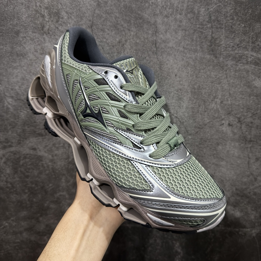 图片[3]-【纯原版】Mizuno 美津侬 WAVE PROPHECY 14S 复古时尚休闲舒适运动跑步鞋 美津浓WAVE机械缓震 可以说是机械缓震跑鞋科技的翘楚有着非凡的适应性，有着充分而持久的缓震能力和轻量化设计，是一双可以陪伴我们日常训练甚至是半马比赛的跑鞋，无论是“跑步初哥”还是“精英老鸟”，只要不是比较夸张的大体重人群，都可以穿着WAVE RIDER 来跑步。如果你不知道跑步穿什么鞋，不知道给别人推荐什么鞋，那么选“美津浓 ” 尺码：36-45-选品中心