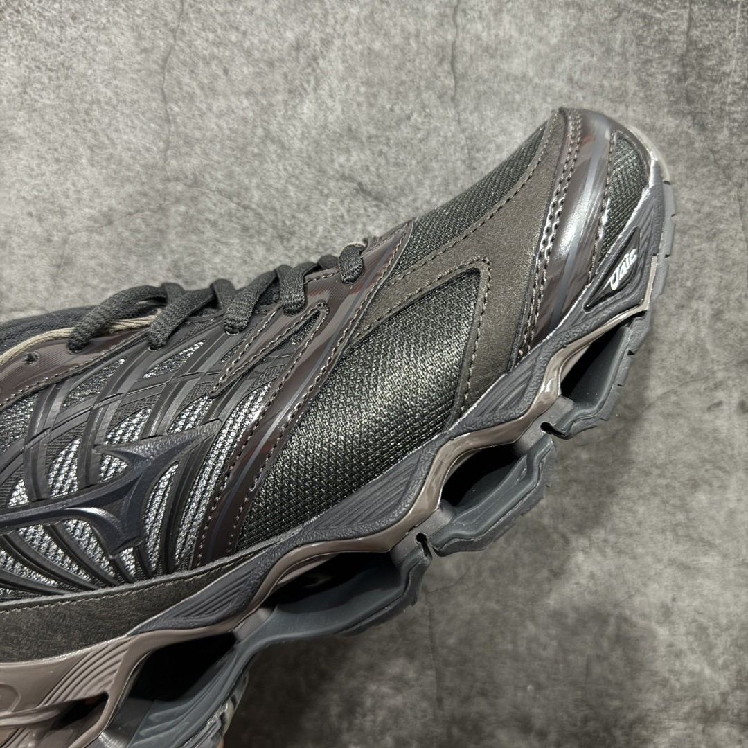 图片[6]-【纯原版】Mizuno 美津侬 WAVE PROPHECY 14S 复古时尚休闲舒适运动跑步鞋 美津浓WAVE机械缓震 可以说是机械缓震跑鞋科技的翘楚有着非凡的适应性，有着充分而持久的缓震能力和轻量化设计，是一双可以陪伴我们日常训练甚至是半马比赛的跑鞋，无论是“跑步初哥”还是“精英老鸟”，只要不是比较夸张的大体重人群，都可以穿着WAVE RIDER 来跑步。如果你不知道跑步穿什么鞋，不知道给别人推荐什么鞋，那么选“美津浓 ” 尺码：36-45-选品中心