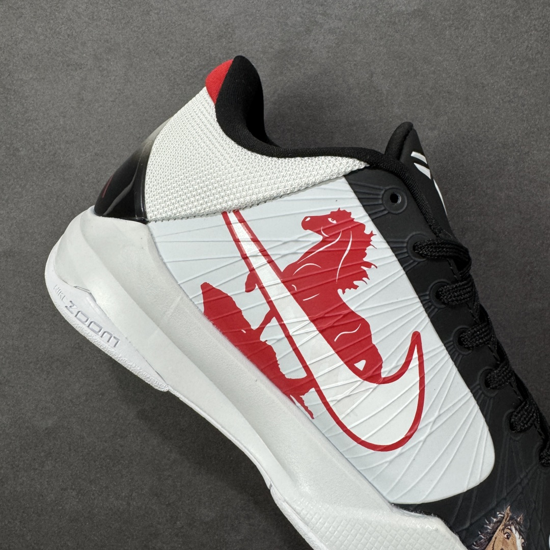 图片[6]-【定制版】纯原Nike Zoom Kobe V 马年限定 CNY新年款 耐克 科比5代系列 低帮复刻实战运动低帮文化篮球鞋 纯原版本 鞋头和鞋舌采用透气运动网布制成 采用更为挺拔的鞋口设计 为脚踝带来更佳的包裹与支撑感 侧面独特波纹纹理细节 打破了单调 赋予鞋子灵动与活力的视觉体验 货号：CD4991-863 尺码：38 38.5 39 40 40.5 41 42 42.5 43 44 45 46-选品中心