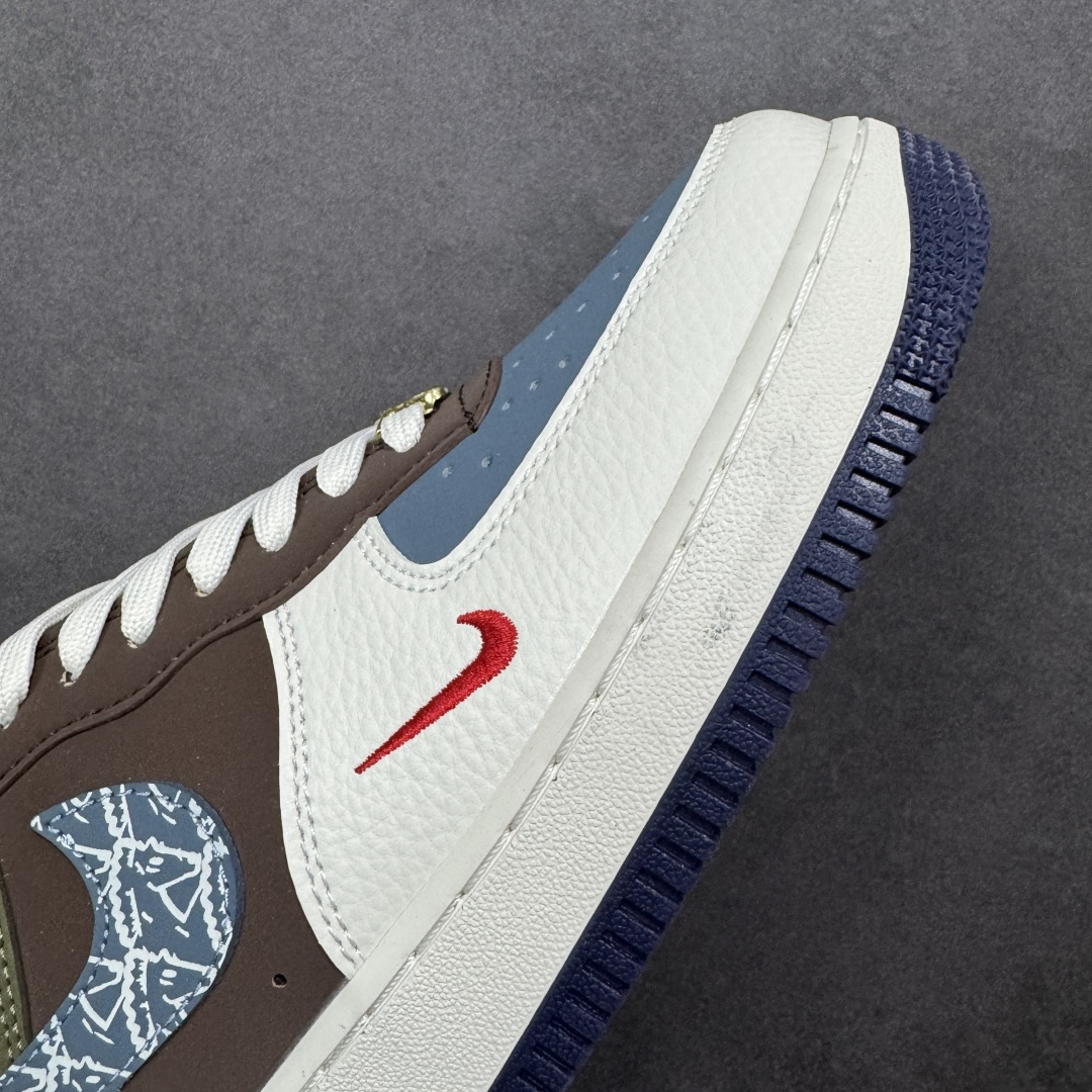 图片[5]-【定制版】NIke Air Force 1 \’07 Low “马年限定–青褐织云金纹” 空军一号低帮 运动鞋 休闲鞋 折边针车 工艺难度大 原楦头原纸板 高端定制鞋盒 原厂鞋底 超高清洁度 细节完美 货号：NH0601-536 尺码：36 36.5 37.5 38 38.5 39 40 40.5 41 42 42.5 43 44 44.5 45-选品中心